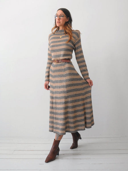 Alpaca Striped Sweater Dress