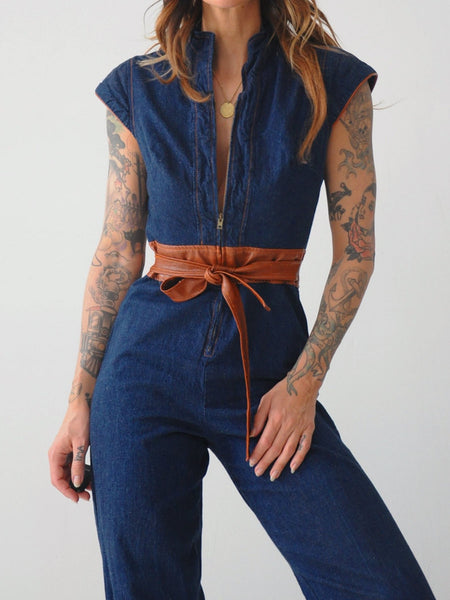 70's Astrid Denim Jumpsuit