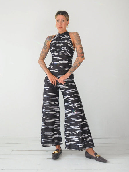 70's Cage Back Palazzo Jumpsuit