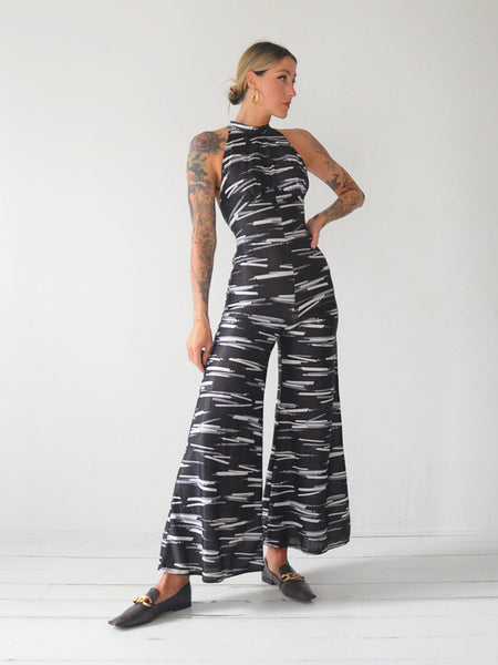 70's Cage Back Palazzo Jumpsuit