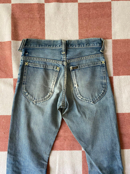 60's Rare Embroidered Lee Jeans 26x28