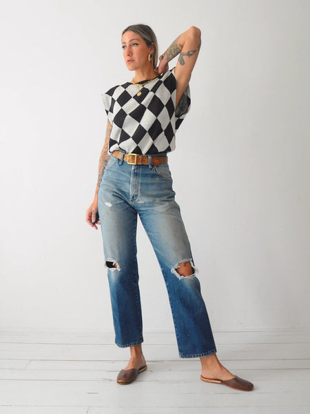 Black Checkerboard Sweater