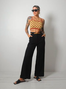 70's Wide Leg Flared Pants 28x30.5