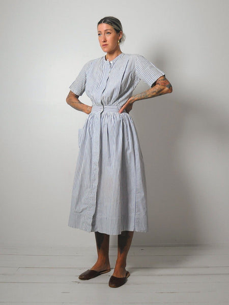 30's Striped Nurse Dress