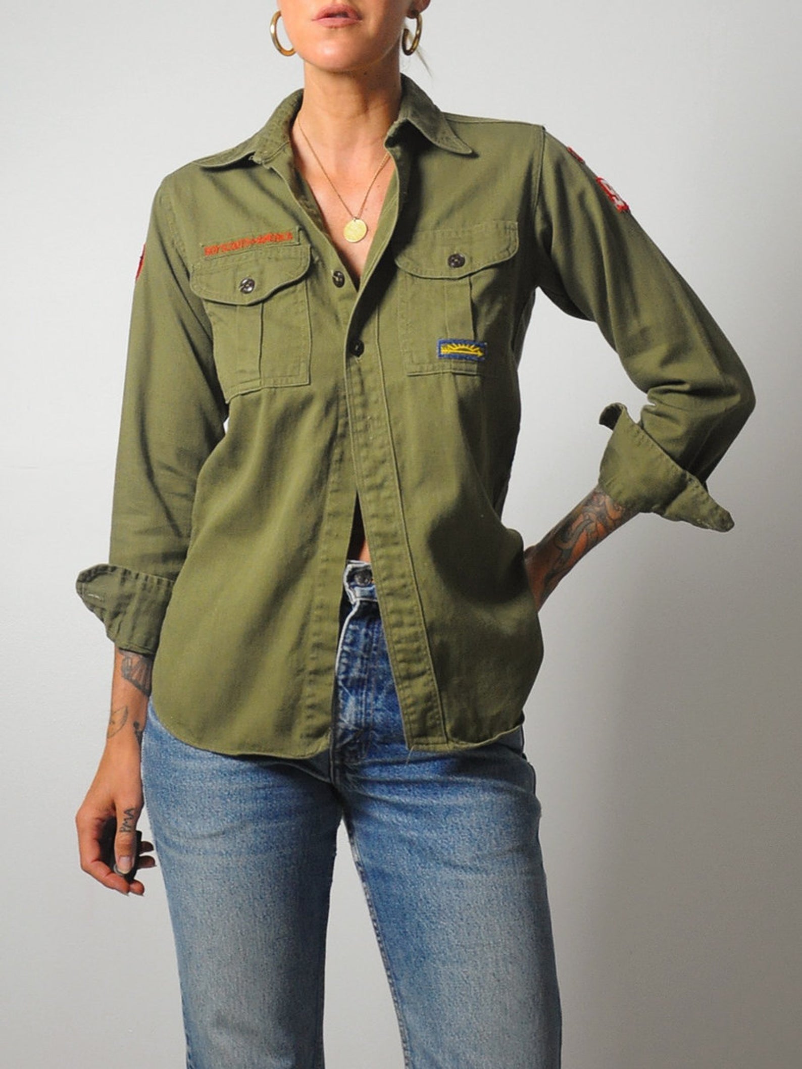 50's Patched Boy Scout Shirt