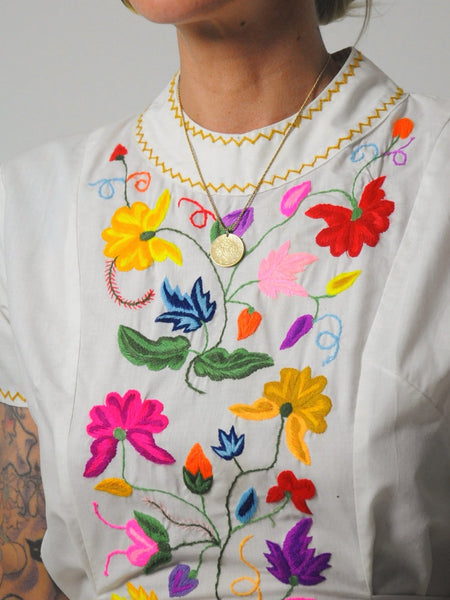 1970's Embroidered Floral Tunic