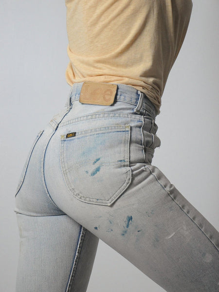 1970's Painted Lee Jeans 27x30