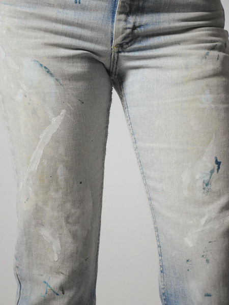1970's Painted Lee Jeans 27x30