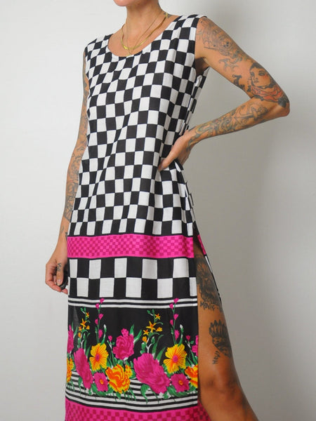 Checkerboard Sheath Dress