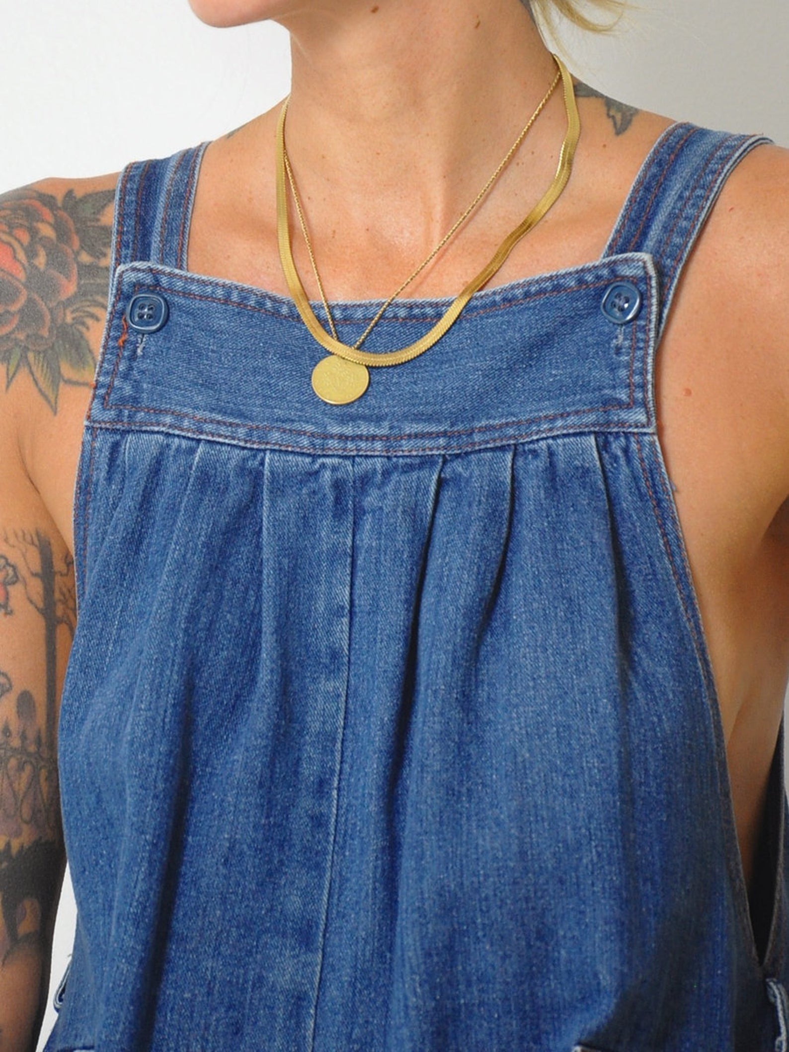 1970's Denim Trapeze Sundress