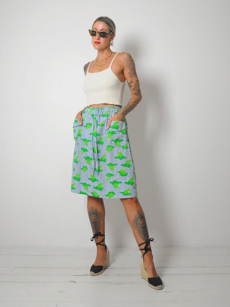 Frog Print Pocket Skirt