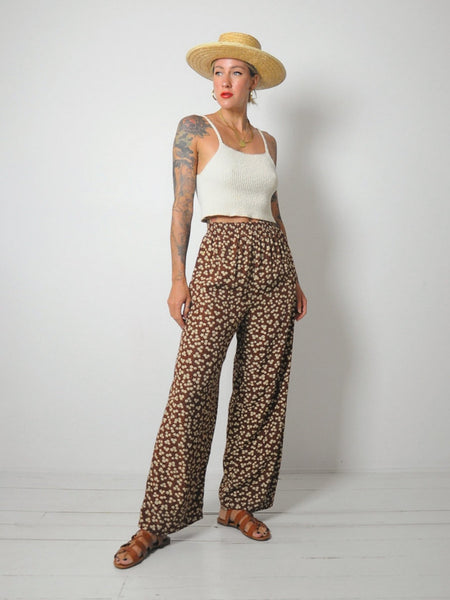 Floral Wide Leg Trousers