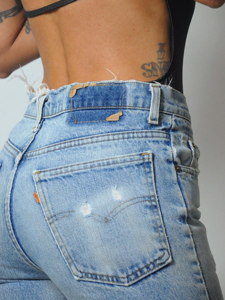 1970's Levi's Faded & Frayed Cut Offs
