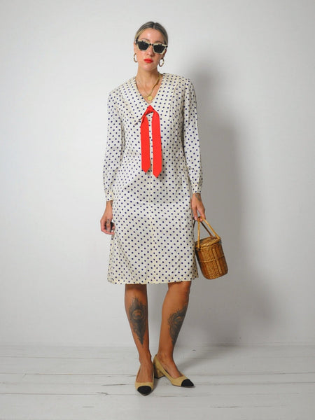 1950's Polka Dot Sailor Dress
