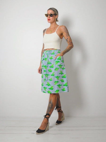 Frog Print Pocket Skirt