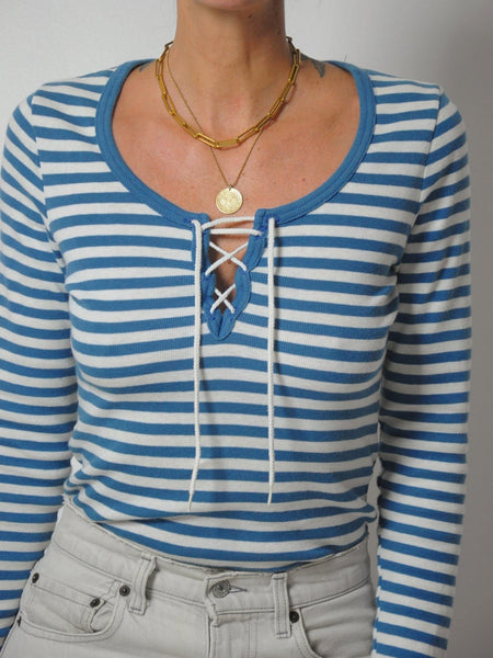 1970's Striped Sailor Top