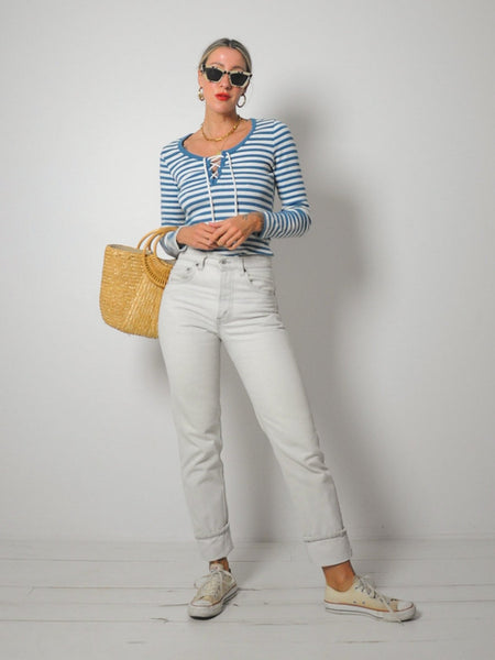1970's Striped Sailor Top