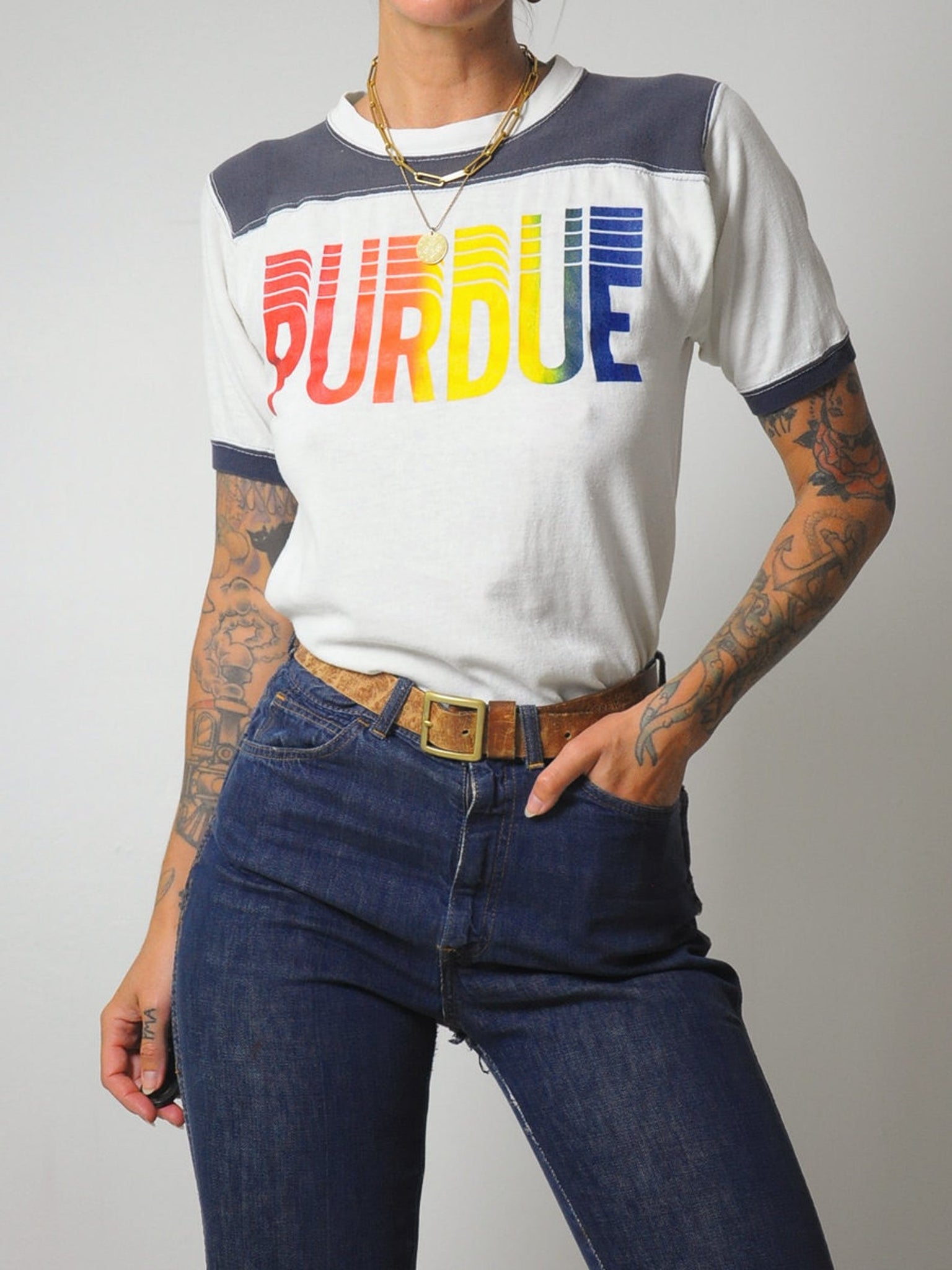 1970's Rainbow Purdue Tee