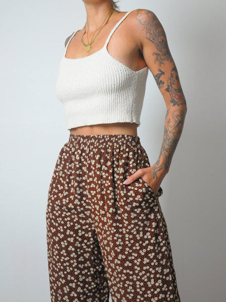 Floral Wide Leg Trousers