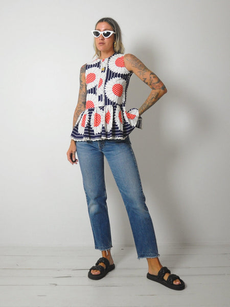 1960's Sunflower Open Back Tunic