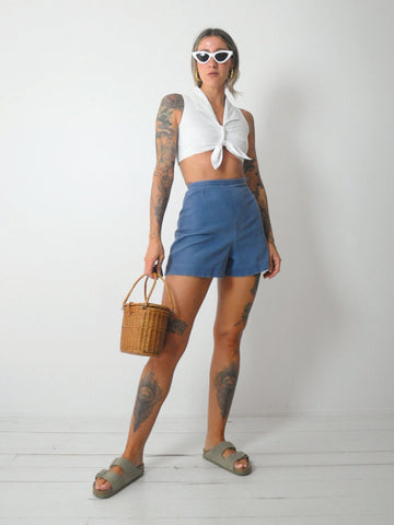 1950's Ribbed Side Zip Shorts