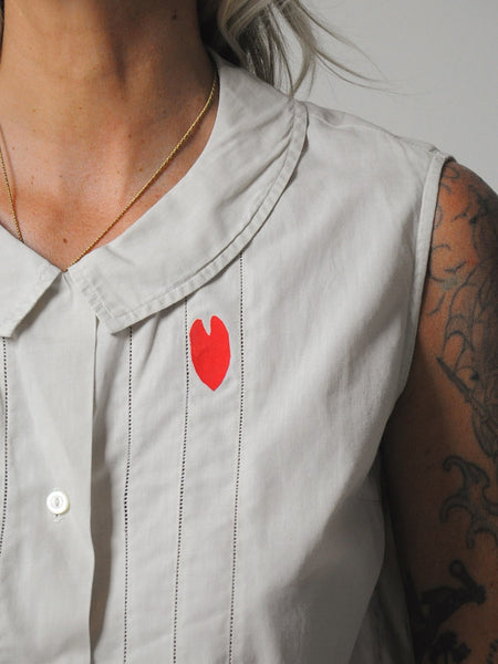 1950's Heart Loop Collar Shirt