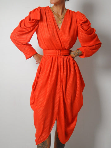 Tangerine Cocoon Dress