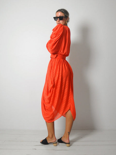 Tangerine Cocoon Dress