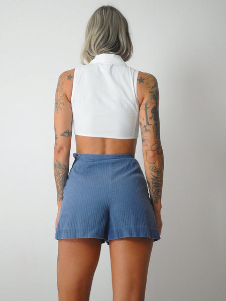 1950's Ribbed Side Zip Shorts