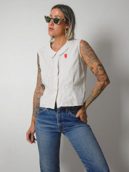 1950's Heart Loop Collar Shirt
