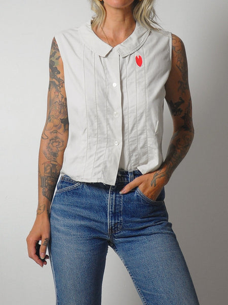 1950's Heart Loop Collar Shirt