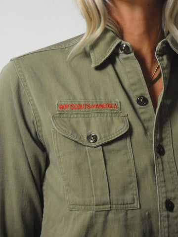 1950's Olive Boy Scout Shirt