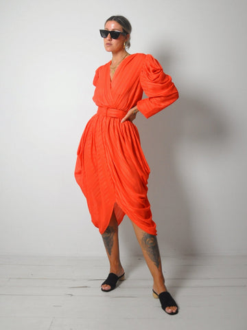 Tangerine Cocoon Dress