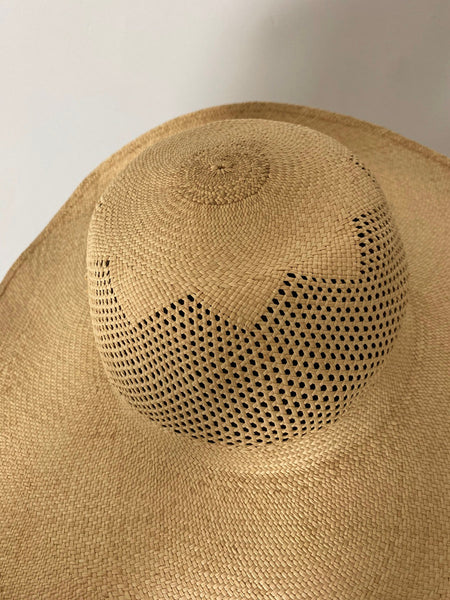 1940's Straw Wide Brim Hat