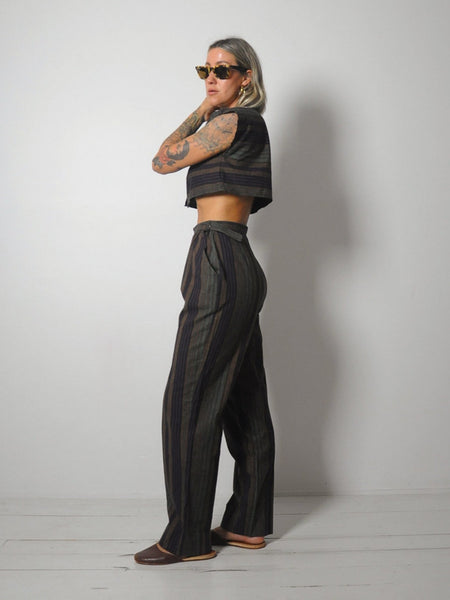 Striped 2 Piece Pant Set