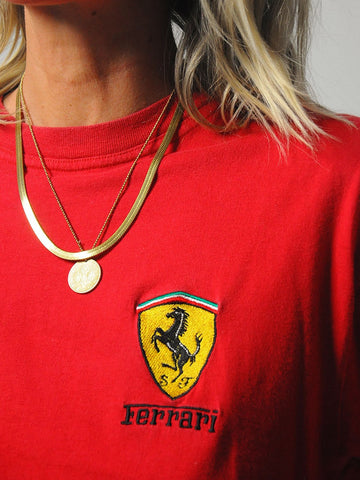 Embroidered Ferarri Tee