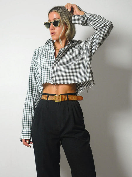Menswear Plaid Split Shirt