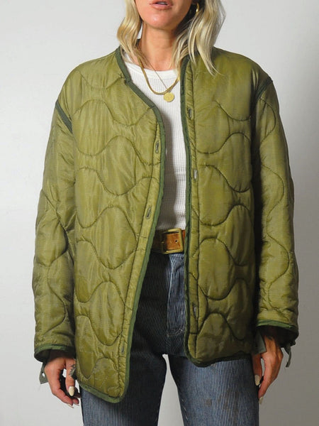 1970's Quilted Military Liner Jacket