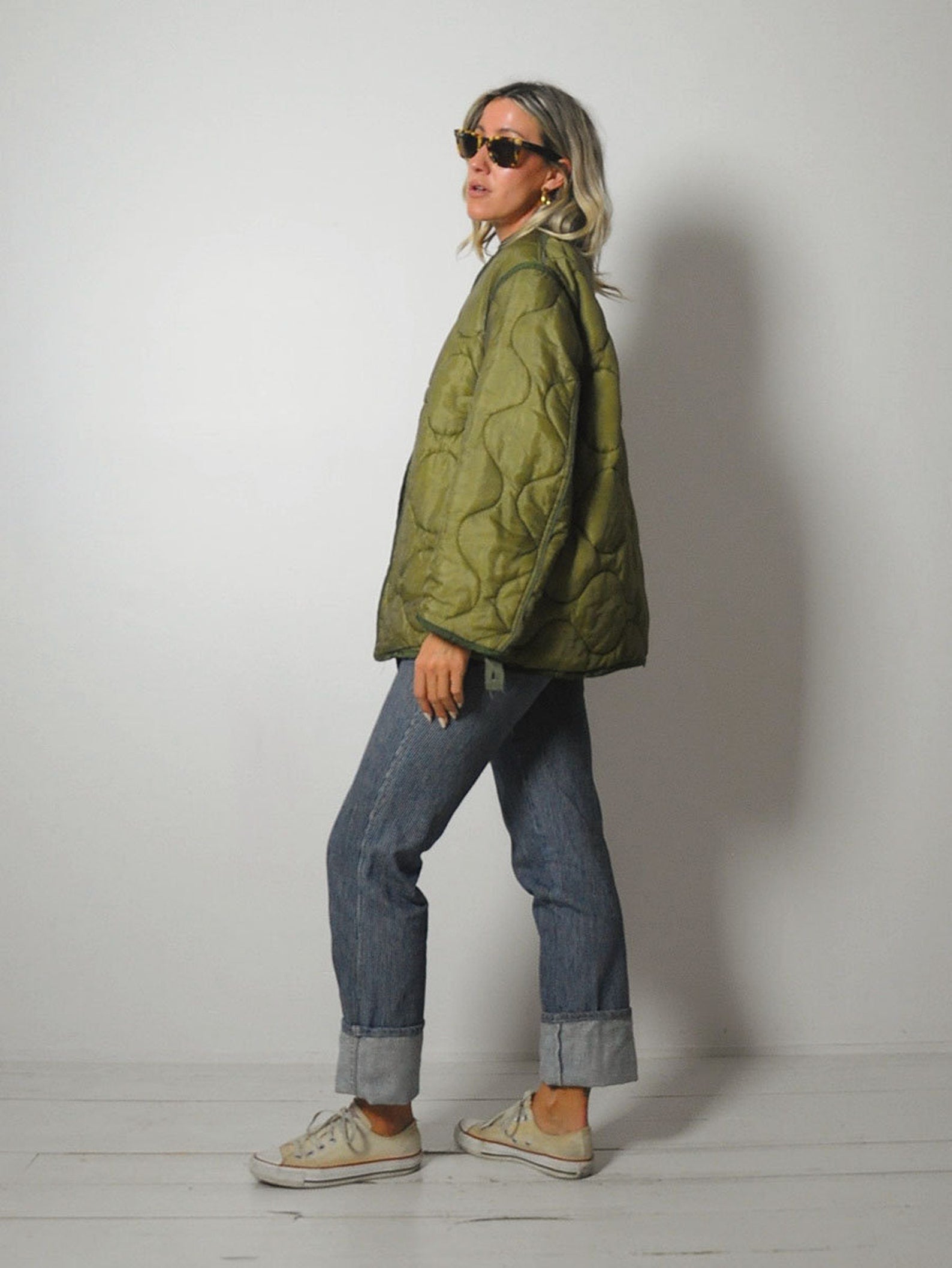 1970's Quilted Military Liner Jacket