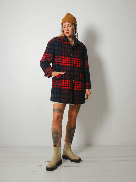 Pendleton Tartan Wool Peacoat