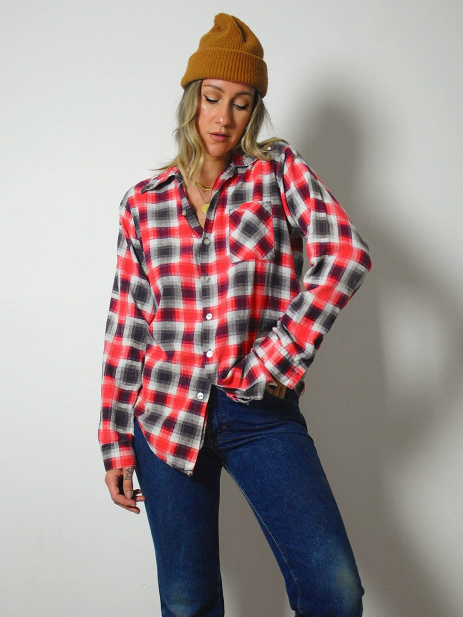 1970's Faded Plaid Flannel
