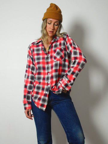 1970's Faded Plaid Flannel