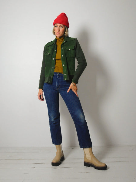 1970's Forest Suede Knit Jacket