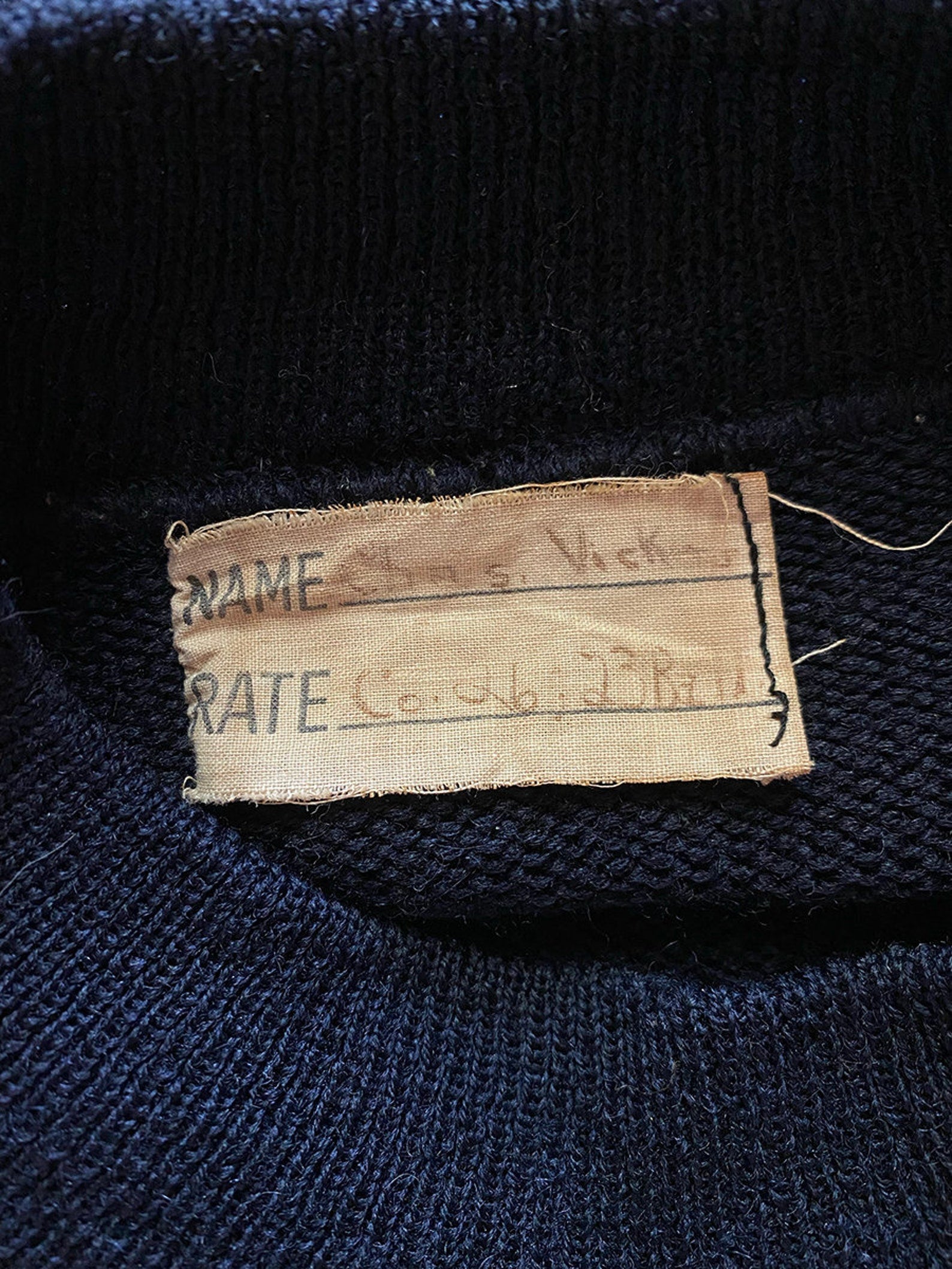 1940's USN WWII Military Issue Sweater