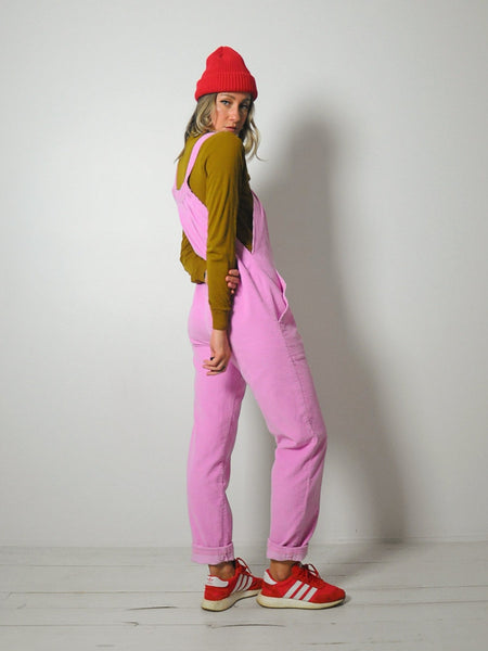 1980's Pink Corduroy Overalls