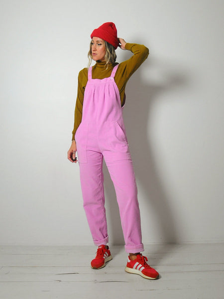 1980's Pink Corduroy Overalls