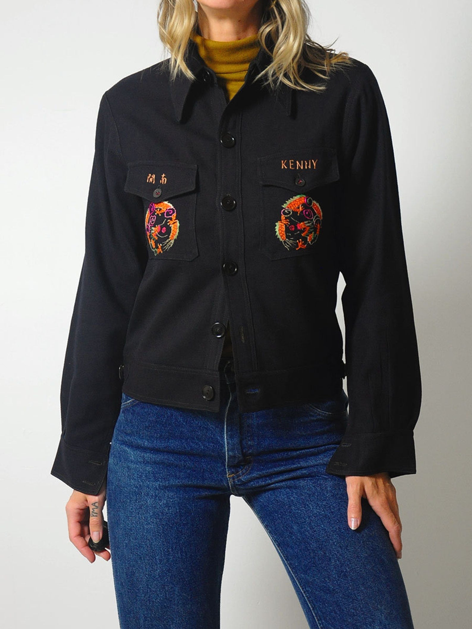 1940's Wool Embroidered WWII Souvenir Jacket