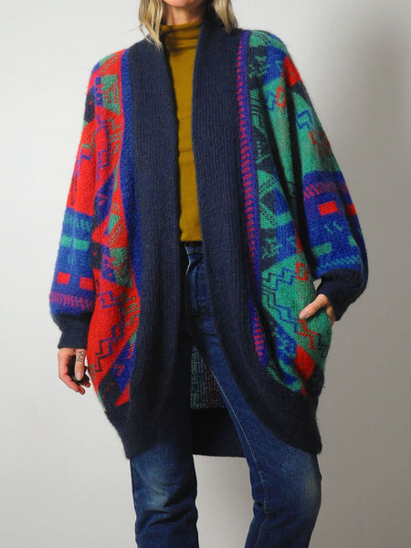 Mohair Cocoon Cardigan Sweater