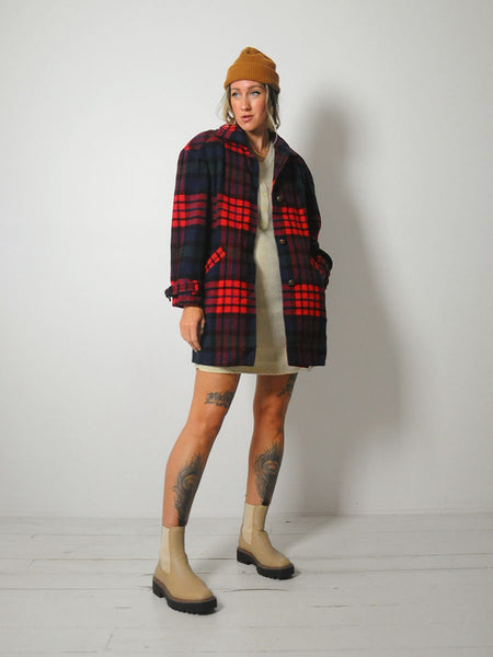 Pendleton Tartan Wool Peacoat