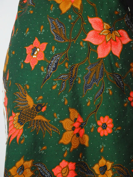 1960's Bird Print Cotton Robe